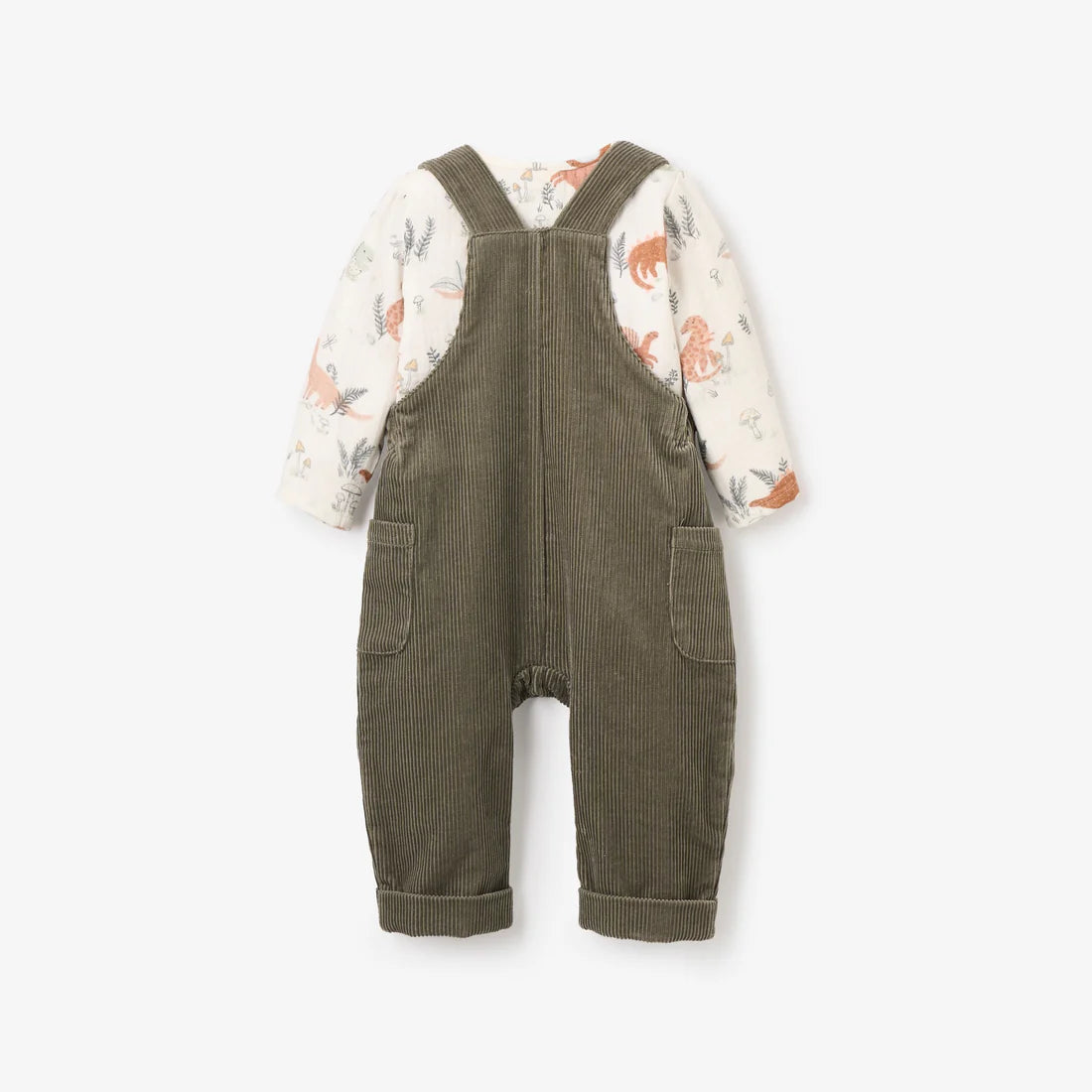 Dinosaur Family Top & Cord Overalls