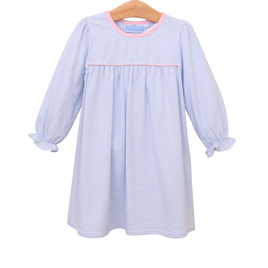 Ellie Dress - Light Blue Stripe