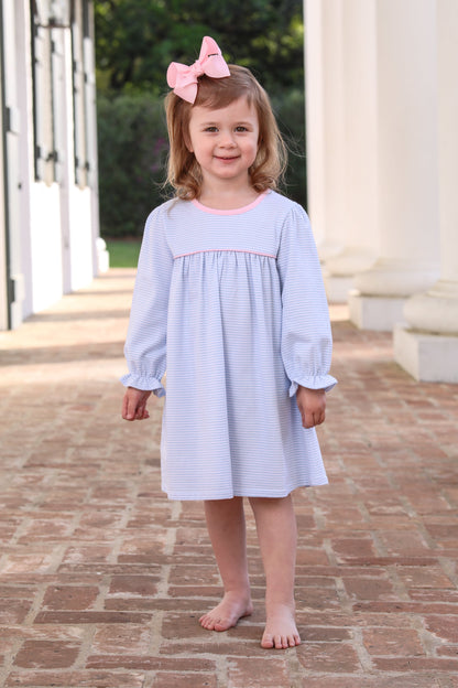 Ellie Dress - Light Blue Stripe