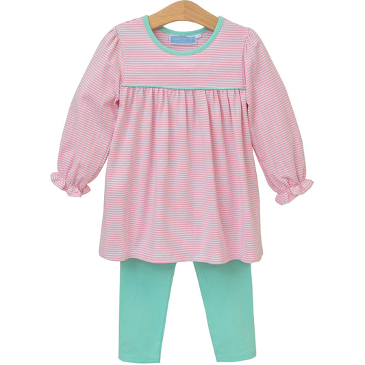 Ellie Pants Set - Light Pink & Mint