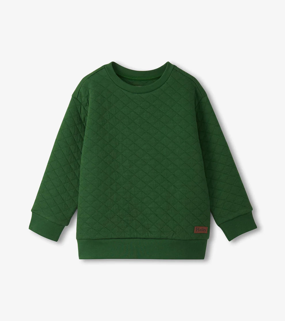 Green Quilted Pullover