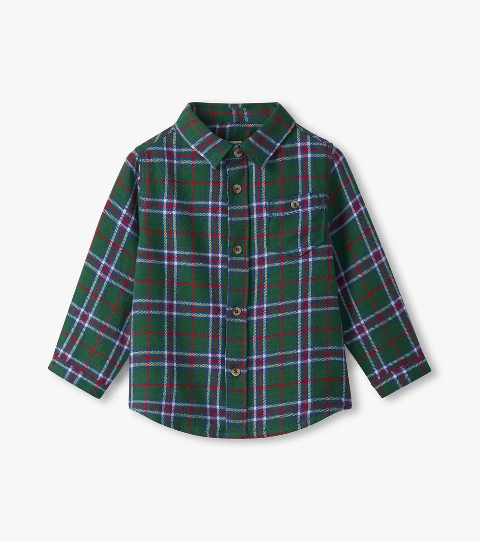 Green Plaid Button Down
