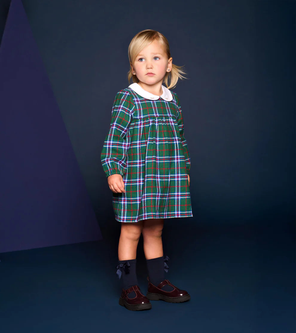 Green Puff Sleeve Pinafore