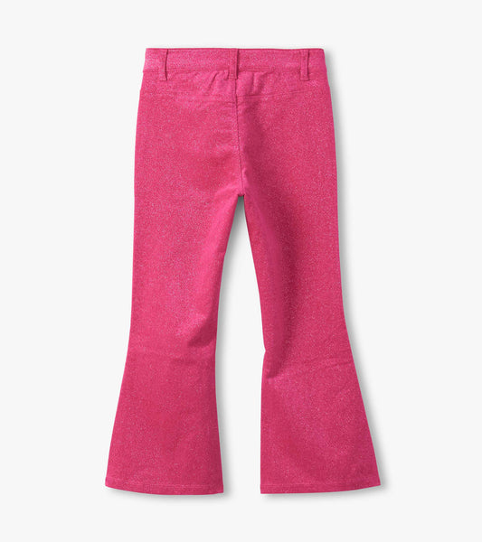 Raspberry Rose Patch Pocket Flared Pants