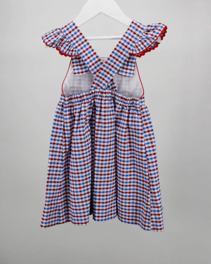 Blue and Red Plaid Gracie Dress