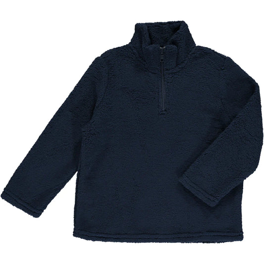 Navy Sherpa Zip Up