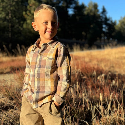 Brown Madras Woven Shirt