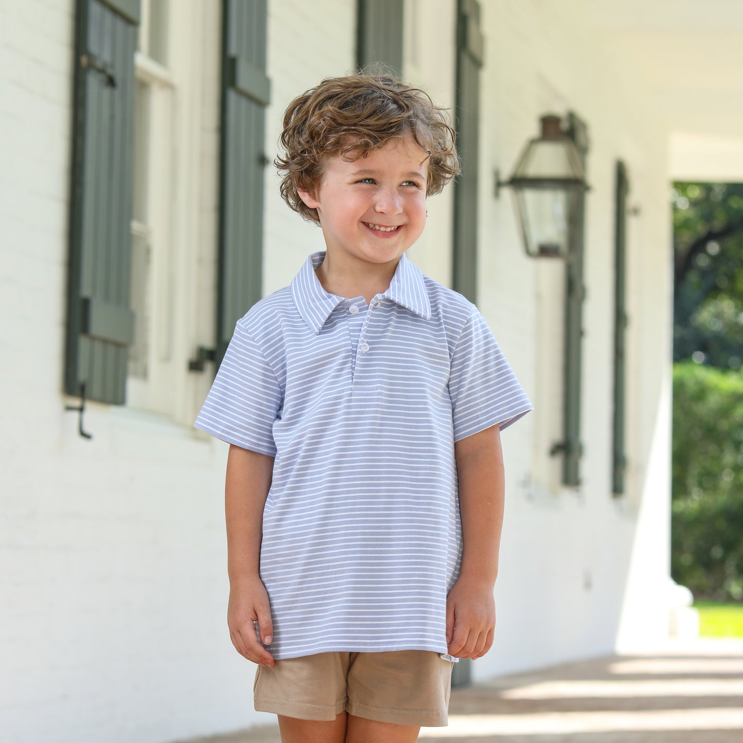 Henry Polo Cadet Blue Stripe