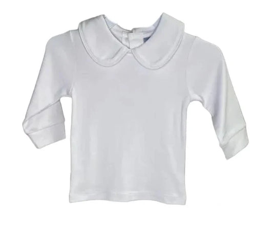Girls White Long Sleeve Shirt