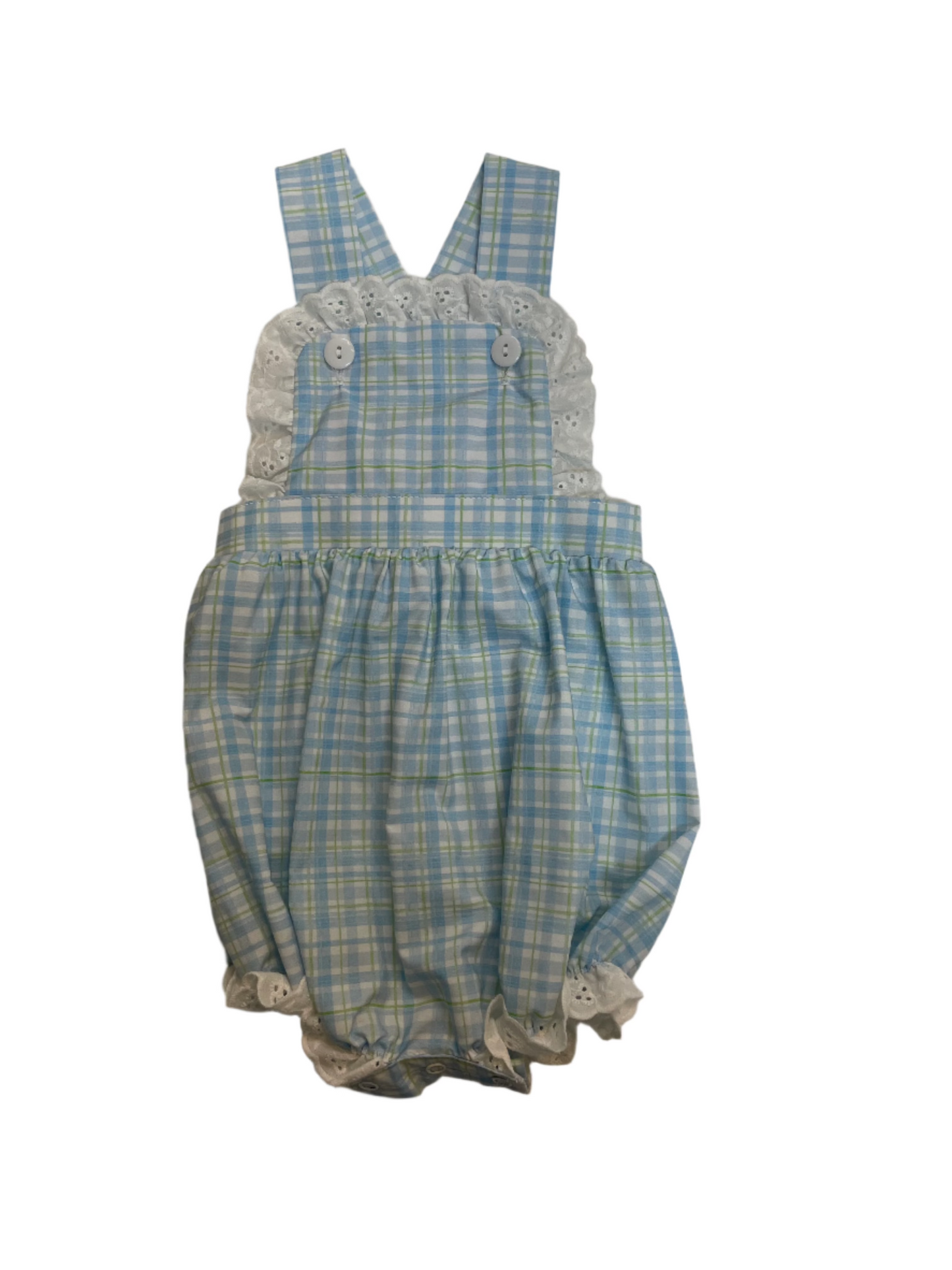 Blue and Green Plaid Bubble