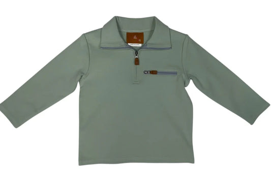 Kingston 1/4 Zip Pullover- Sage