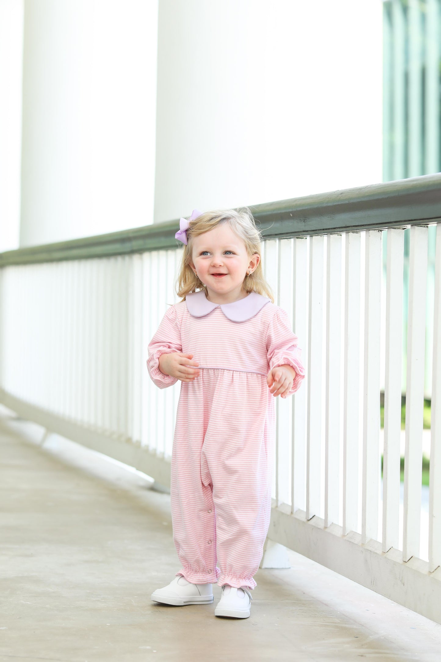 Light Pink & Lavender Katherine Romper