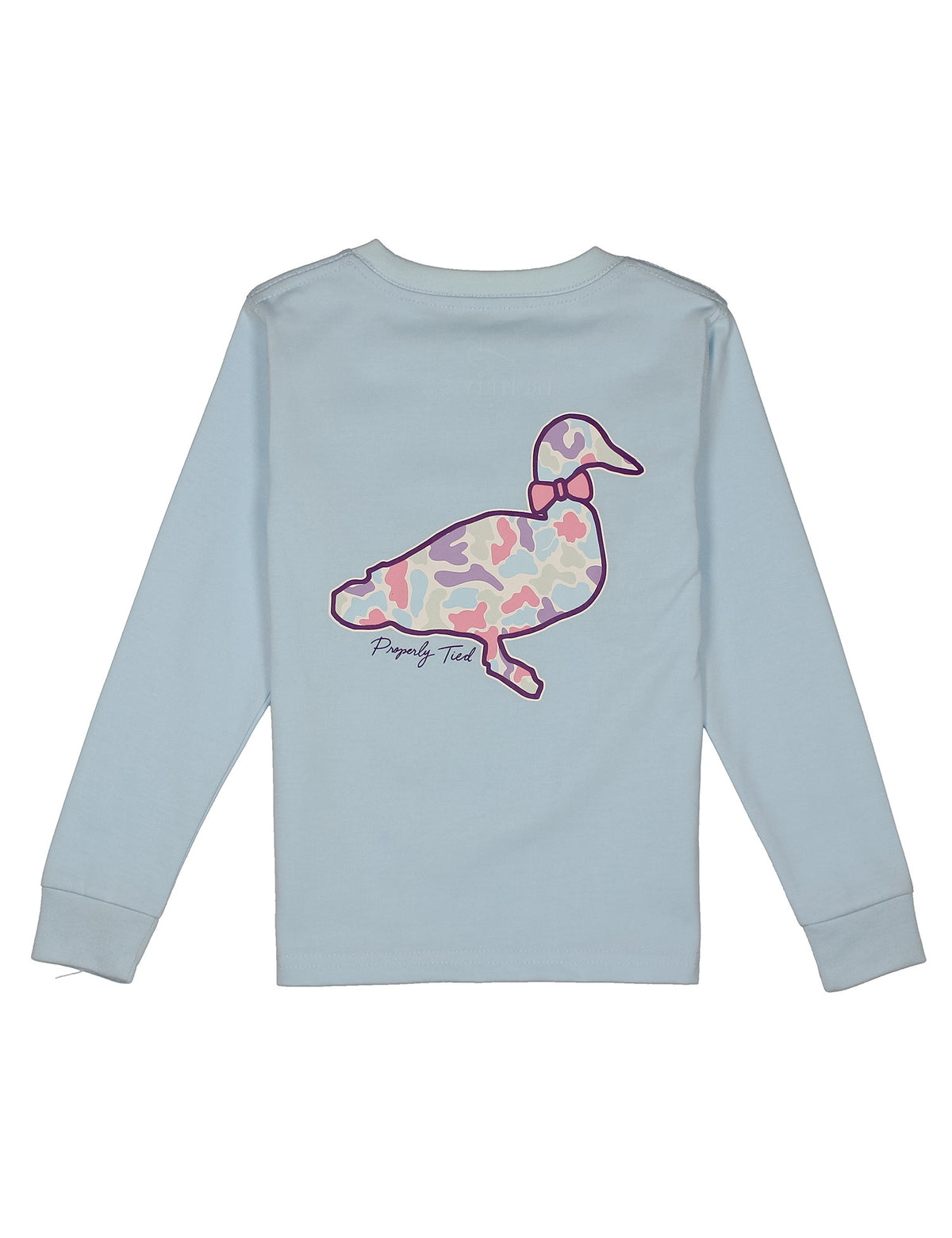 Girls Long Sleeve Cotton Candy Camo Logo Shirt