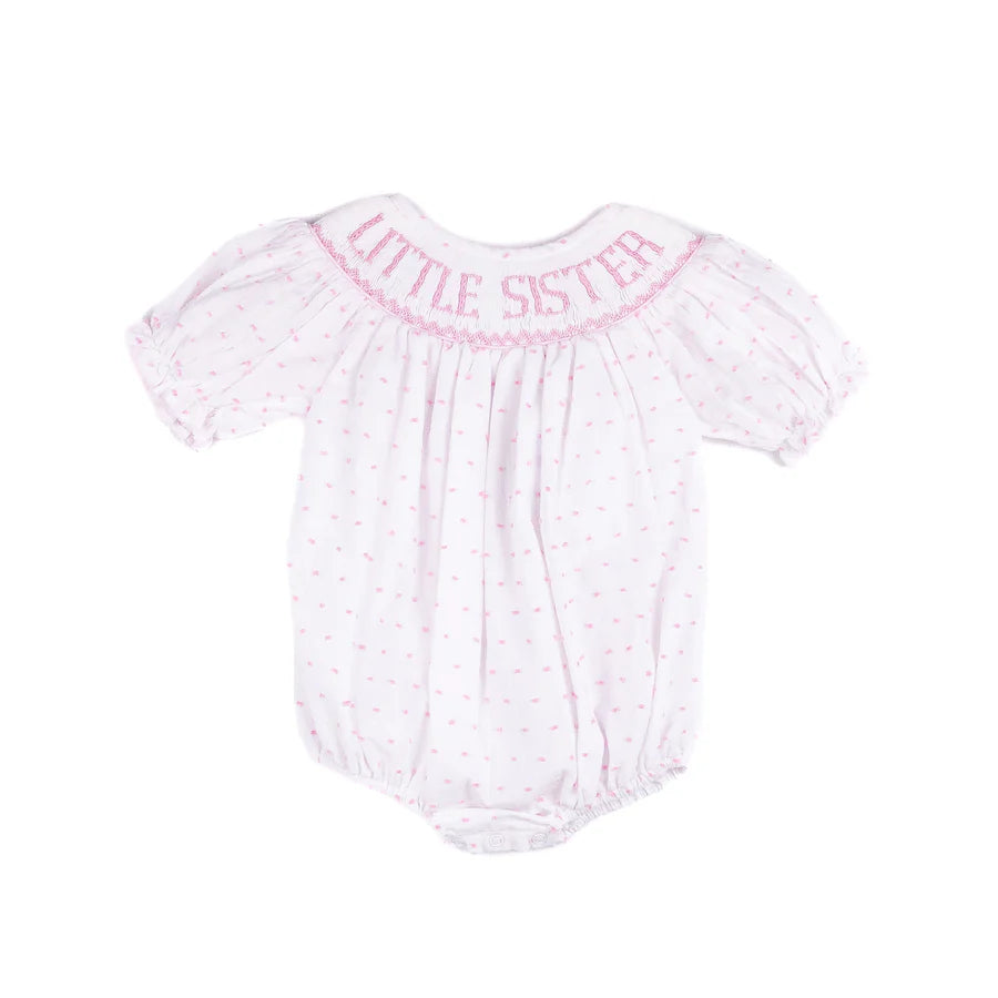Little Sister Bubble - Pink Swiss Dot