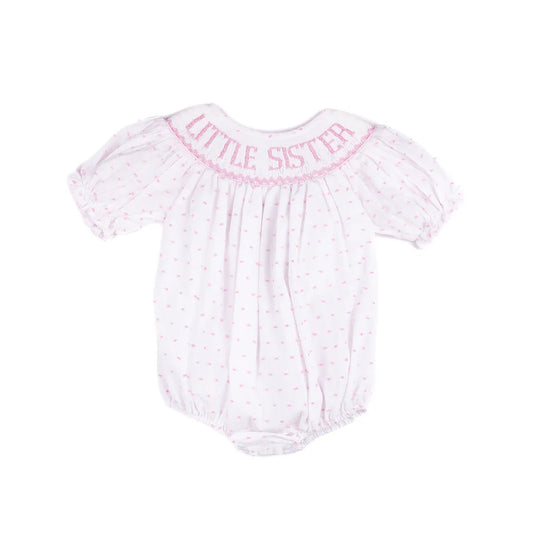 Little Sister Bubble - Pink Swiss Dot