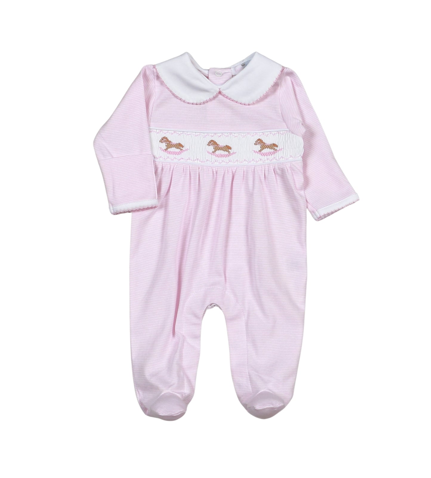 Pink Rocking Horse Footie