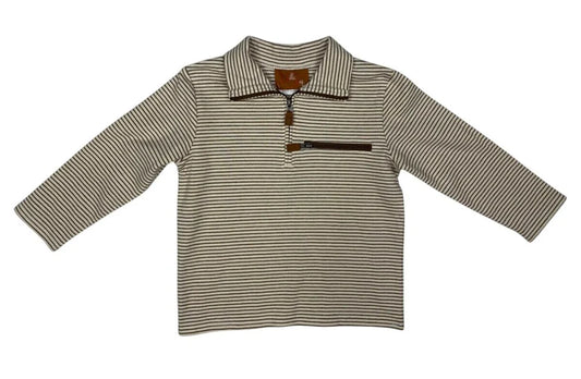 Kingston 1/4 Zip Pullover- Brown