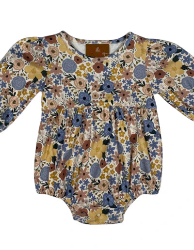 Blue Floral Bubble