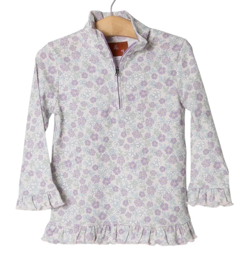 Floral 1/4 Zip Pullover