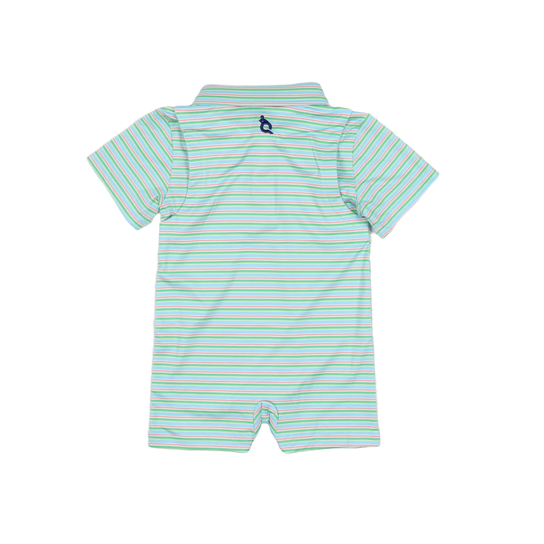 Sherbet Stripe Polo Short Sleeve Romper