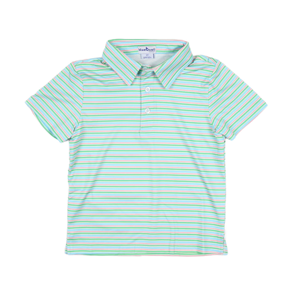 Sherbet Stripe Polo Short Sleeve Shirt