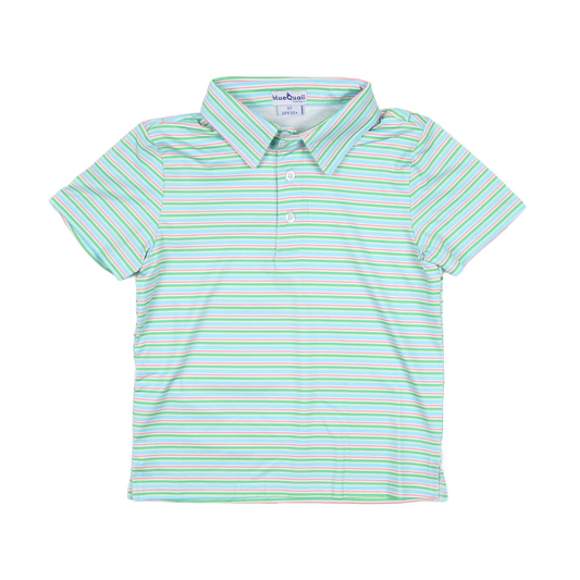 Sherbet Stripe Polo Short Sleeve Shirt