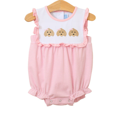 Puppy Trio Embroidery Ruffle