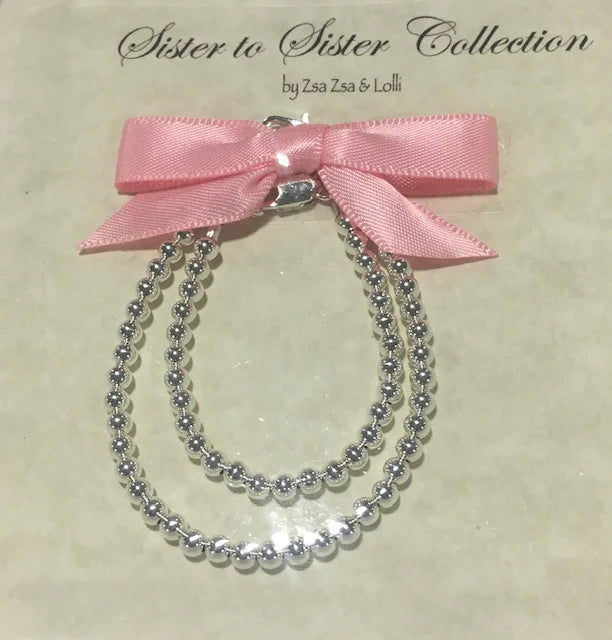 Sister to Sister Sterling Silver Bracelet Set