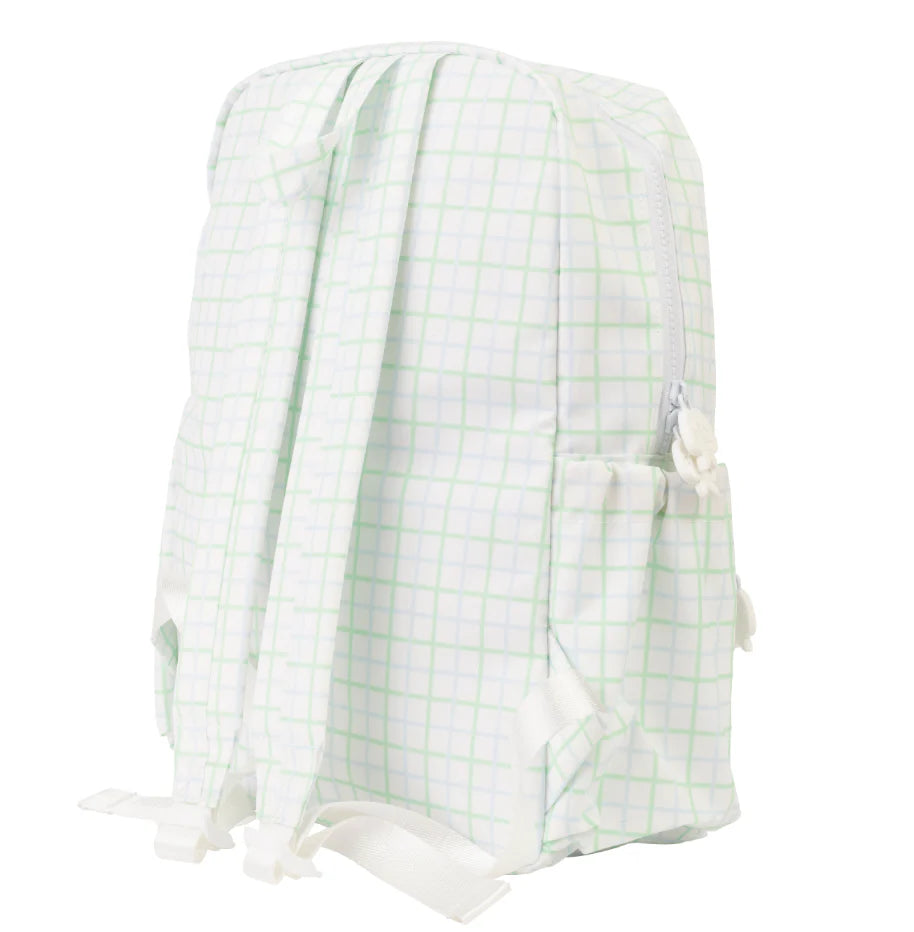 The Large Backpack - Blue & Green Windowpane