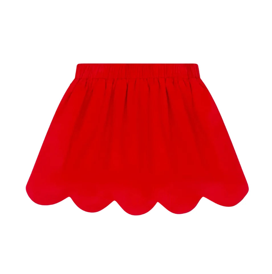 Red Corduroy Skirt