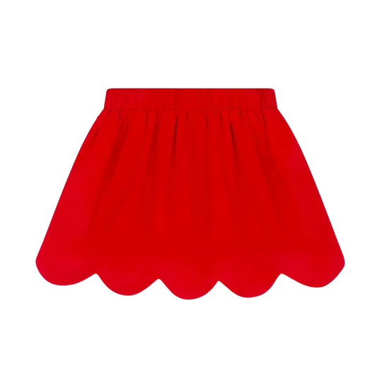 Red Corduroy Skirt