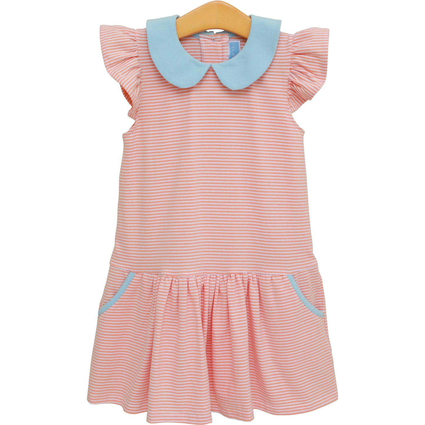 Genevieve Coral Stripe Dress