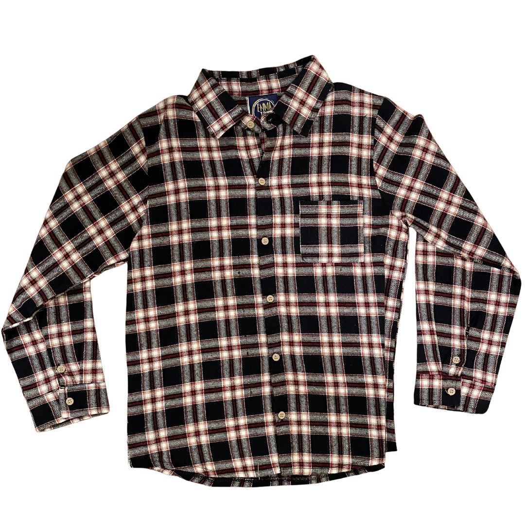Flannel Shirt- Black Plaid