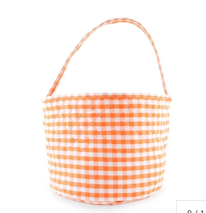 Orange Gingham Basket