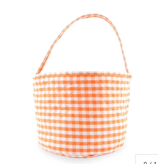 Orange Gingham Basket
