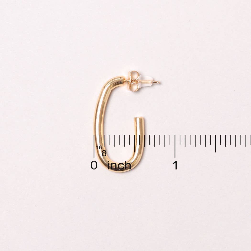 14K Gold-Dipped Long Post Earring