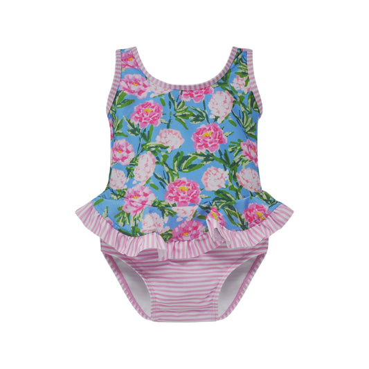 Peony Patch Ruffle Swimsuit