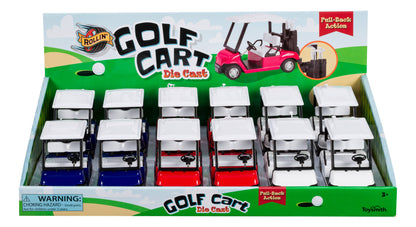 Toysmith Pull-Back Golf Cart-Toy Car, Die Cast