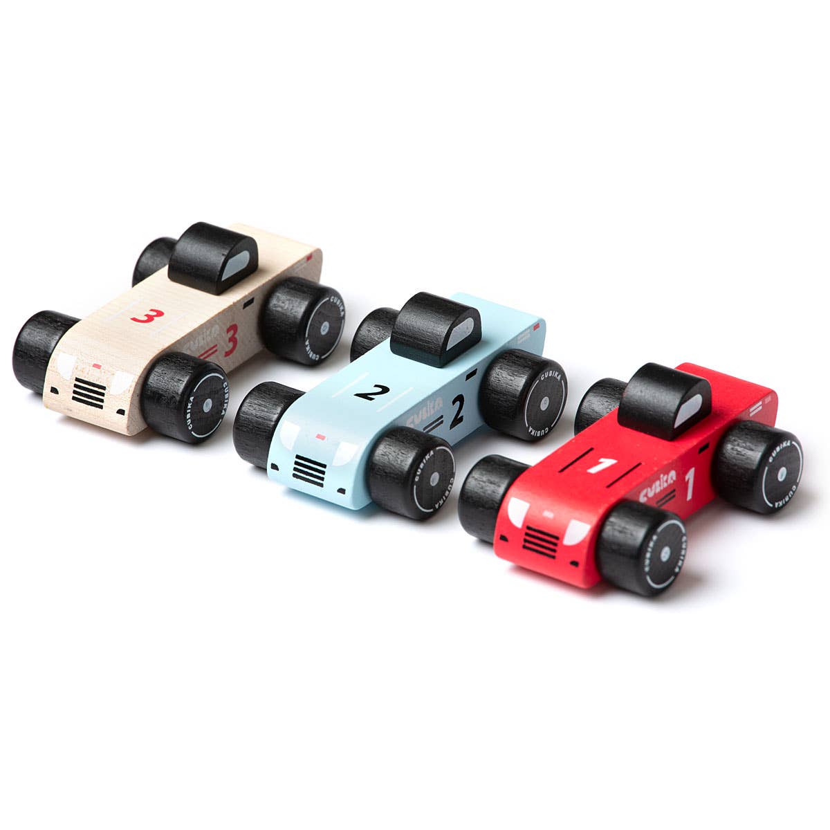 Wooden Vehicle Set Racing Cars