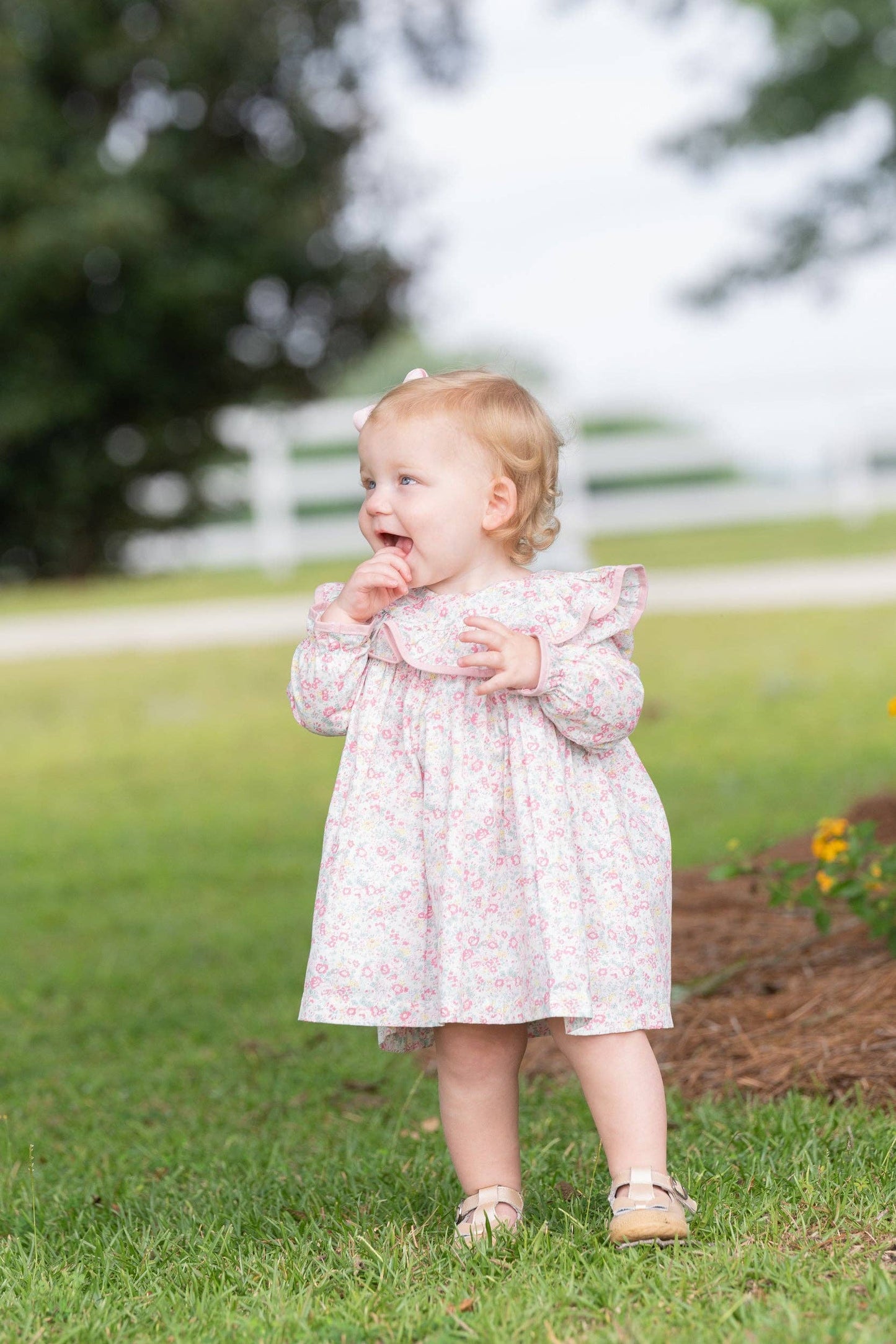 Layla Light Pink Floral Kid's Bloomer Set