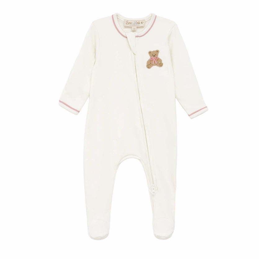 Dusty Rose Bear Footie