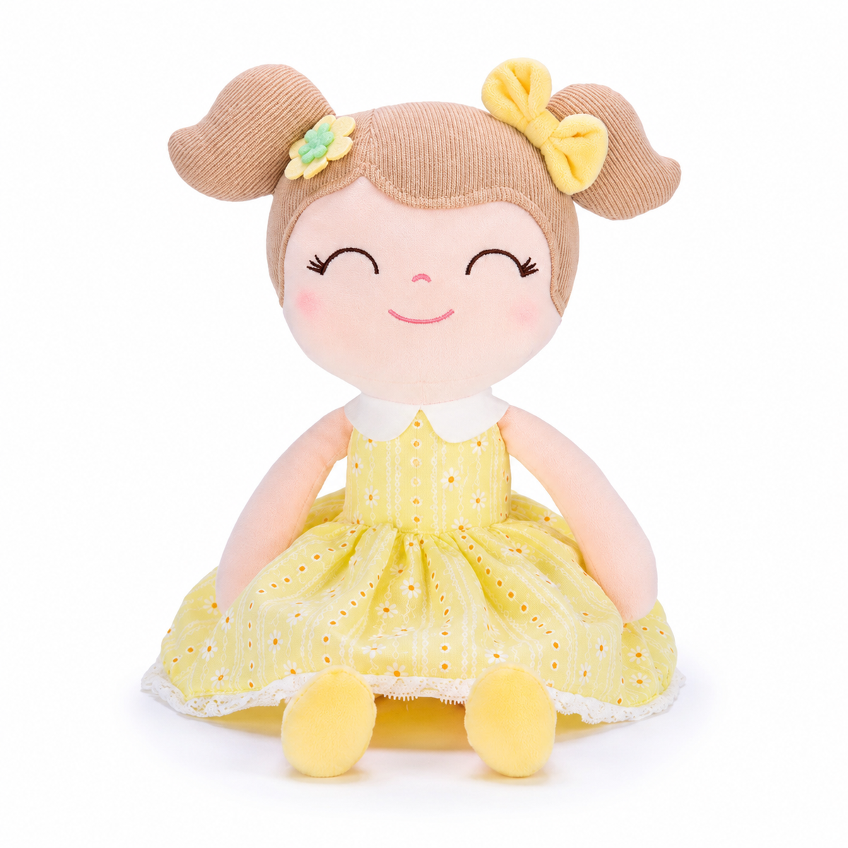 16" Keepsake Plush Doll - Yellow Dress Light Brown Hair