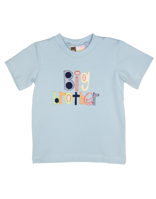 Blue Big Brother Applique Shirt