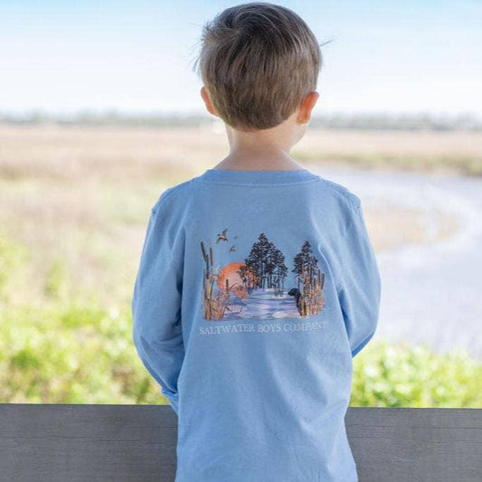 Marsh Scene Boys Long Sleeve Graphic Tee