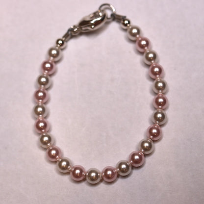 White & Pink Pearl Bracelet