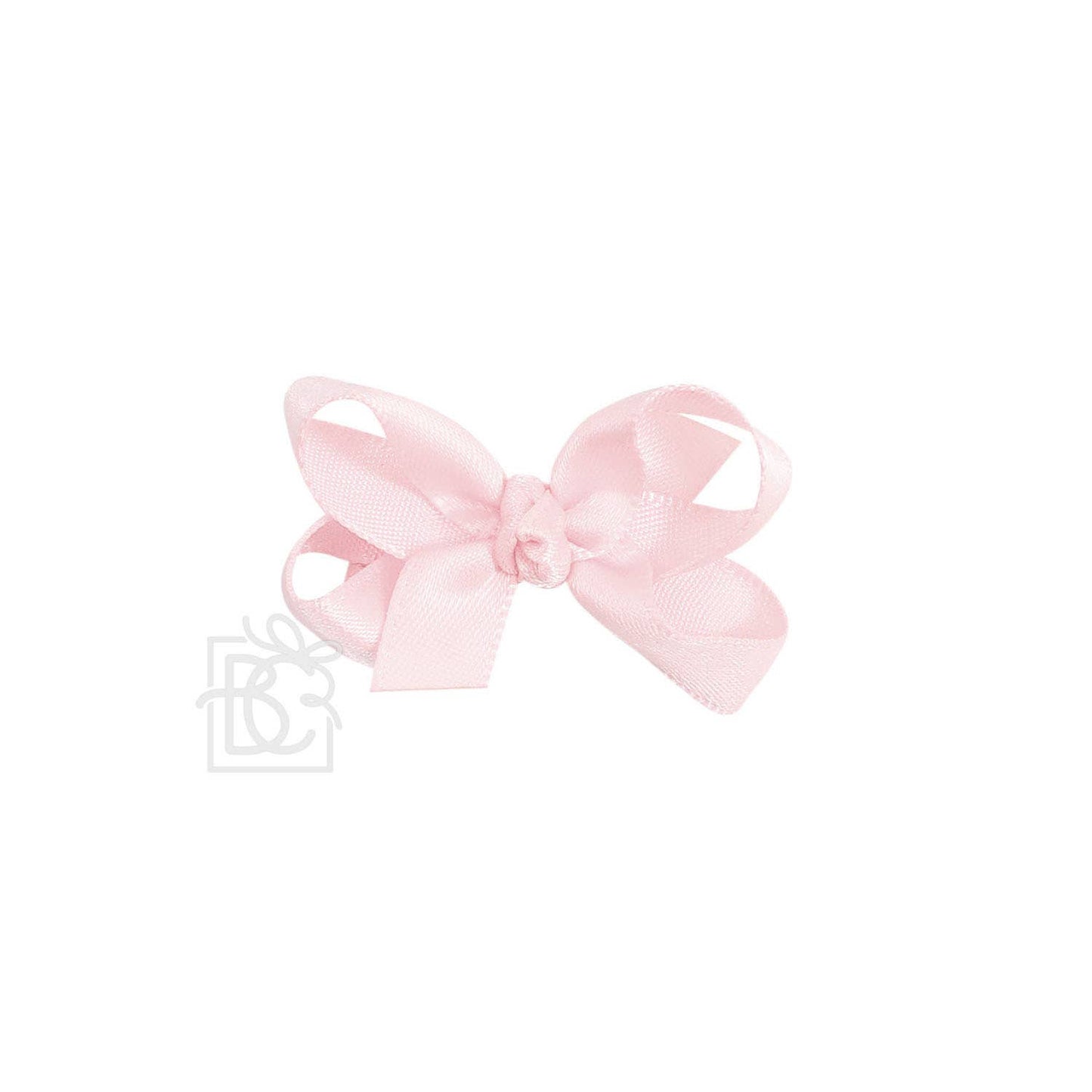 SATIN BOW ON CLIP: POWDER BLUE / 5.5" Huge - 2.25" Ribbon on Alligator Clip