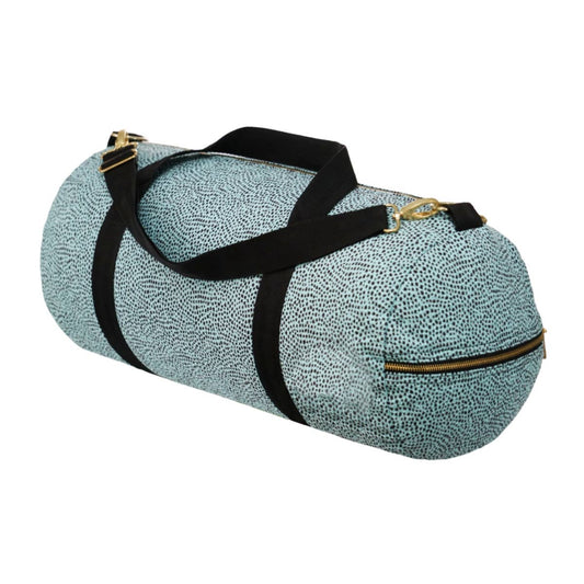 Aqua Cheetah Seersucker Weekend Duffel
