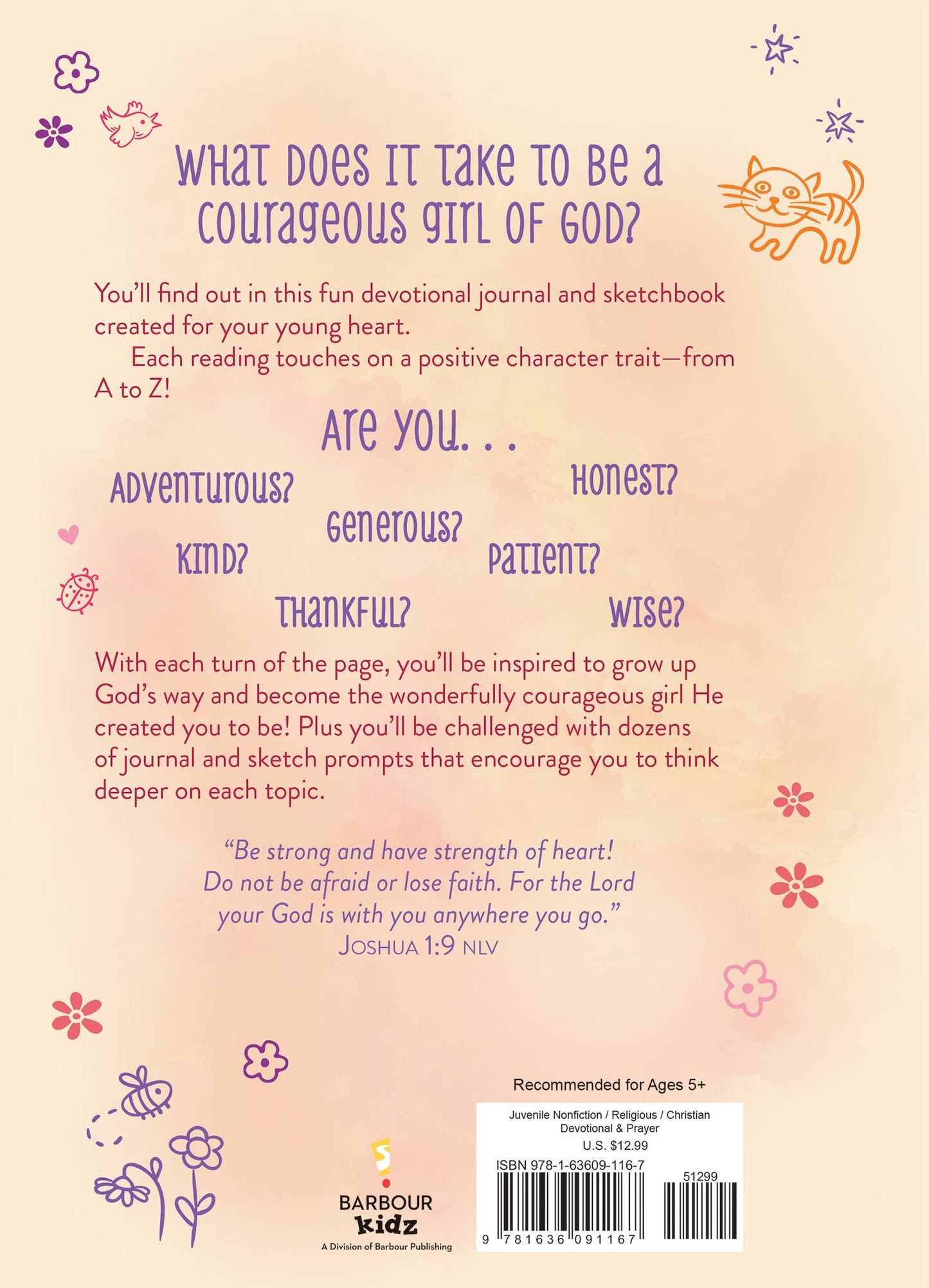 A to Z Devotional Journal and Sketchbook for Courageous Girls