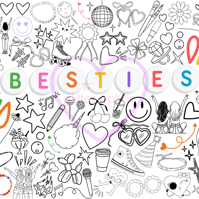 Besties Coloring Poster
