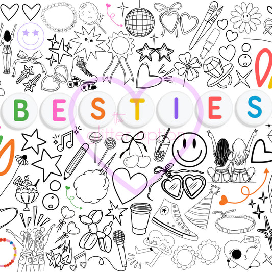 Besties Coloring Poster